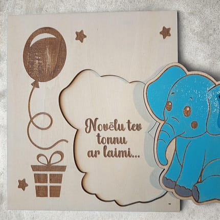 Motivācijas kartiņa zilonīts,ar personalizētu tekstu