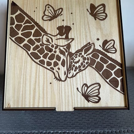 Burvīga koka kaste ar attēlu,kuru var personalizēt