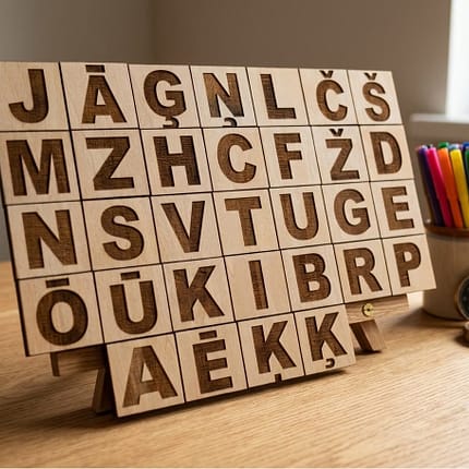 Magnētiskais koka alfabēts